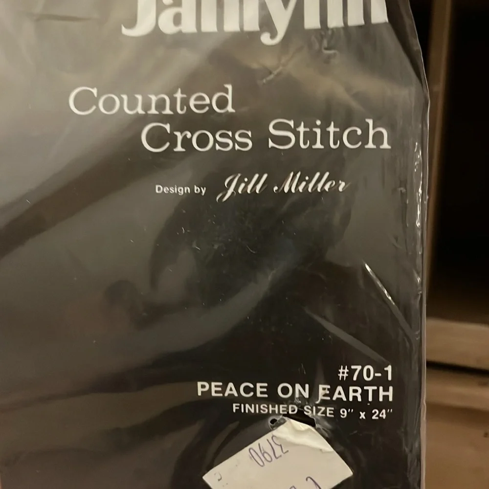 Janlynn Counted Cross Stitch Kit New “Peace on Earth” 9” x 24” 1985 Jill Miller